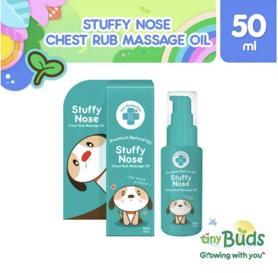 Tiny Buds Tiny Remedies Stuffy Nose Natural Baby Chest Rub Massage Oil 50ml