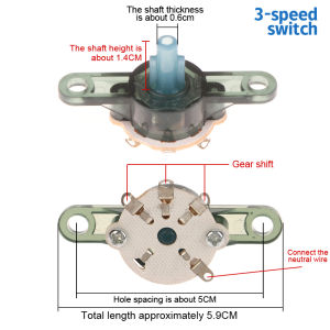 [ezrae Libun] Round Fan Speed Control Switch For Floor Fan Wall Fan Gear Switch Replacement Parts