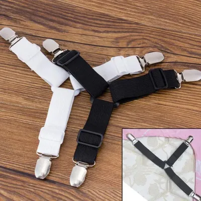 Bộ 4 Kẹp giữ cố định Ga Giường Drap Chống Xê Dịch. Kẹp drap góc 3 chấu
