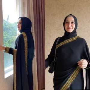 YM DeFashion NEW Gamis ABAYA SARI INDIA bahan JETBLACK (1 dress tanpa Jilbab) / Pakaian Muslim ABAYA TURKEY / Dress Muslimah ABAYA TURKEY / Dress Maxi Emma ABAYA TURKEY / Gamis Modern ABAYA TURKEY / Gamis Syari