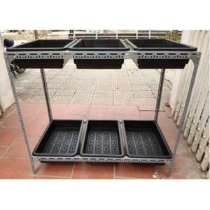 Kệ sắt trồng rau thông minh 123 tầng 246 khay trồng rau kích cỡ 67x43x15 cm - Không Gồm Khay