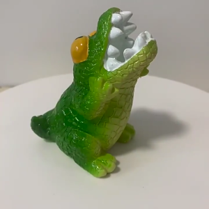 ที่ใส่แปรงสีฟันแบบมีธีมจระเข้ใต้น้ำอุปกรณ์จัดระเบียบแปรงฟันในห้องน้ำทำจากเรซินสำหรับเด็กทุกวัน