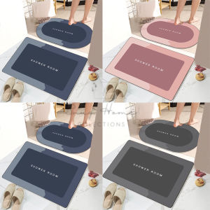 Keset kaki Diatomite Bentuk Oval Anti Slip Kaki Diatomate Serap Air Bisa Bayar Di Tempat
