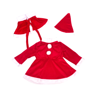 LJMOFA Christmas Costume for Girls 3-12 Yrs Cute Lovely Holiday Dress for Kids Christmas Gift