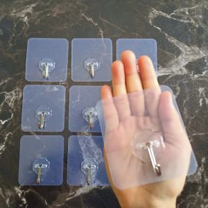 [DÁN LÀ DÍNH] Combo 10 Móc Dán Tường Trong Suốt Siêu Dính Đa Năng Chịu Lực Lên Tới 10kg Độ Bám Dính Tốt Dễ Sử Dụng Dán Được Trên Nhiều Bề Mặt.