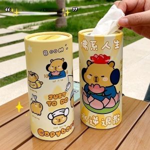 Sanrio Cartoon Tissue Box Tissue Tube Canister Wet Wipes Canned Wet Tissue Kuromi Cinnamoroll Capybara Mini Travel Wet Wipes Hand Mouth Wipes