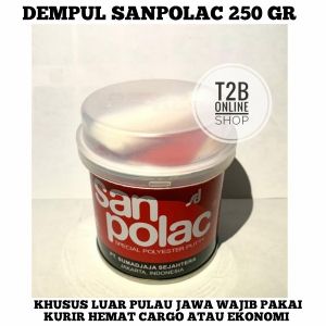 Sanpolac 1/4 kg Dempul Special Polyester Putty (250 GR ) resin & Hardener - San Polac 1/4 kg