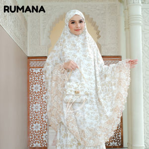 Melika - Mukena Jumbo Katun Foil Premium Renda Twotone Motif Rumana
