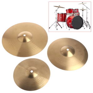 Durable Brass Jazz Drum Crash Cymbals Alloy Splash Crash Cymbal Hi-Hat for Drum Players 8/10/12 Inch Size Optional Drum