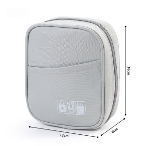 MLADEN Portable USB Cable & Charger Storage Bag Travel Portable Multi-Functional Gadget Organizer Case