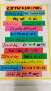 decal qui tắc hạnh phúc sắc màu