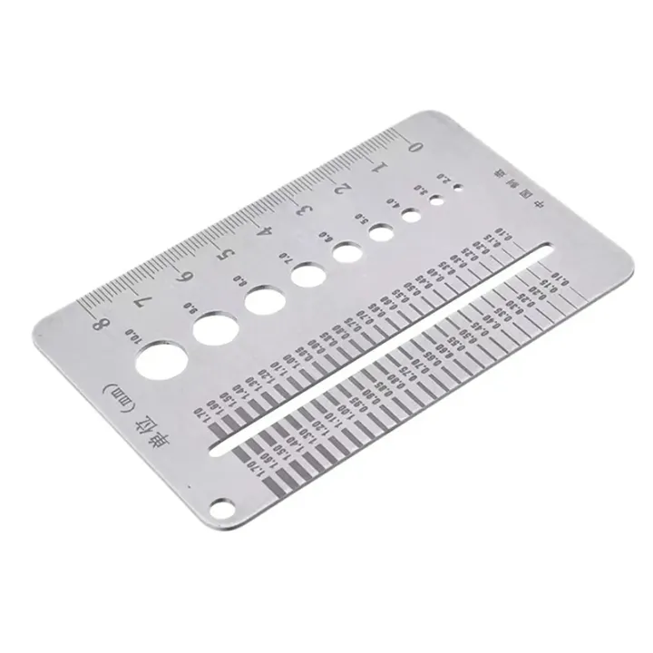 Bolt Screw Gauge Card Portable Crack Width Ruler Tools for Pros 0.1-1 ...