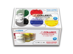 สีโปสเตอร์ COLLEEN Poster Colors size 30 ml. 6 สี 12 สี จัดส่งพร้อม พู่กัน และจานสี ครบชุด
