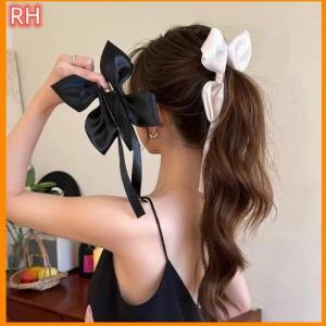 🔥🔥🔥ranghe กิ๊บติดผมโบว์สำหรับผู้หญิงกิ๊บหนีบผมทรงกล้วยสีล้วนหรูหราที่คาดผมทรงหางหนีบผมสำหรับใส่ทุกวัน