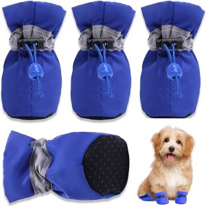 4Pcs Dog Boots Shoes Anti Slip Waterproof Cat Suppile Pet Dog Shoes Care Waterproof Shoes Anti Slip Shoes To Protect