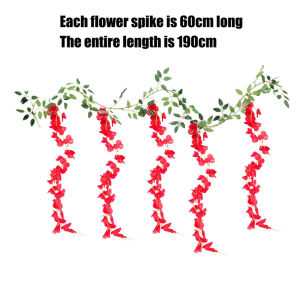 190cm cây giả Nho Lớn dạng treo Cây trồng cho gia đình vườn trang trí ban công tự làm tiệc cưới đỏ tím cây giả đồ trang trí