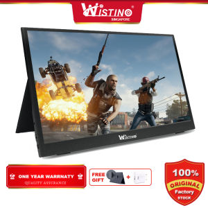 Wistino thin portable lcd hd monitor 15.6 usb type c HDMI-compatible for laptopphonexboxswitch and ps4 portable lcd 1080p gaming monitor