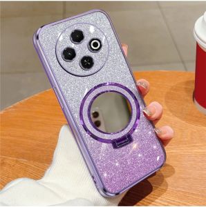 Soft Case Tecno Spark 30C Luxury Gliter Premium TPU Ring Holder Mirror