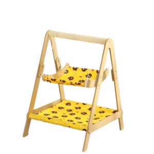 SKISOPGO 2-Layers Wooden Cat House Cat Hammock Bed Cat Condo Hanging Bed Cat Play House Pet Swing Bed