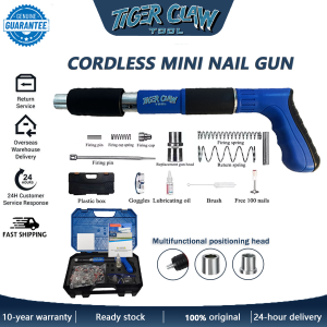 Tiger Claw Tool Mini Nail Gun With Free 100 Nails Manual Steel Tufting Gun Concrete Rivet Tool Set High Quality Nail Gun Steel Rivet Guns Concrete Wall Gun Tufted Nail Gun Pipe Clamp Nail Gun Tool Set