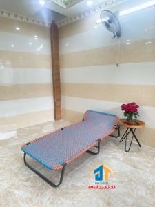 Giường xếp đan nhỏ khung sắt Đài Loan