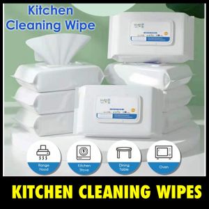 80pcs/Pack Kitchen Wet Wipes Household Cleaning Remove Stains Tissue Kitchen Cleaning Tool