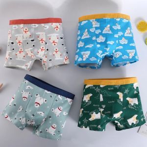 4pcs Cotton Boys Boxer Short Kids Cool Dinosaur Pattern Briefs Breathable Children Cartoon Underwear Student Soft Bottom Panties2026