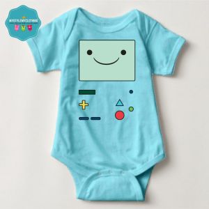 Baby Character Onesies with  Name Back Print  -  Adventure Time Beemo