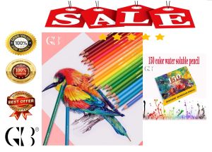 GB-STORE [100% ORIGINAL] Brutfuner 150 WaterColor Pencils Wood Colored Pencil Set Art School Supplies