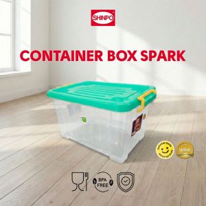 SHINPO Kontainer Plastik Dengan Roda Spark Container Box Kotak Penyimpanan SPO-SIP-110-CB-30