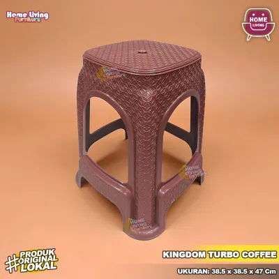 PROMO! Kingdom Turbo - Kursi Plastik Motif Minimalis Bangku Plastik Murah Rotan Baso Bangku Bakso