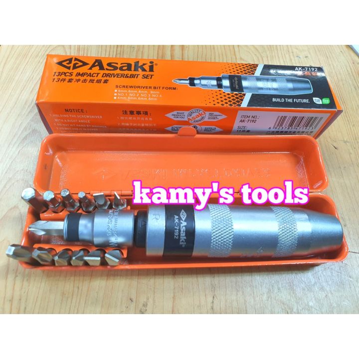 Bộ tô vít đóng tự động đảo chiều 13 mũi Asaki model AK-7192 (bộ tua vít ...