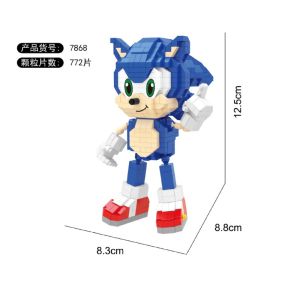 Mini Blcoks Cartoon Building Bricks Sonic Figure Collection The Hedgehog Toys for Children Gifts Girls Present