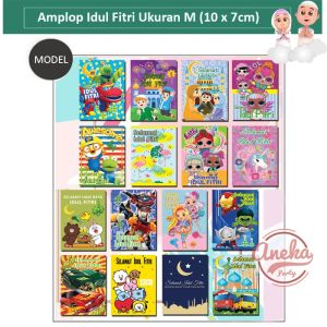 Amplop lebaran idul fitri M / angpao idul fitri amplop karakter 10 X 7cm / amplop lebaran karakter M