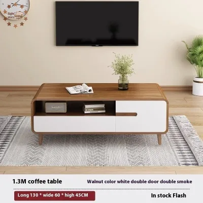 TV Cabinet Living Room Household Floor to Drawer Cabinet Simple Modern TV Cabinet Combination Solid Wood TV Console