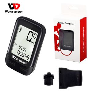 Tây Đi Xe Đạp Không Thấm Nước Đồng Hồ Xe Đạp MTB Đạp Xe Đường Trường Speedmeter Không Dây 5 Ngôn Ngữ Máy Tính Xe Đạp Speedmeter
