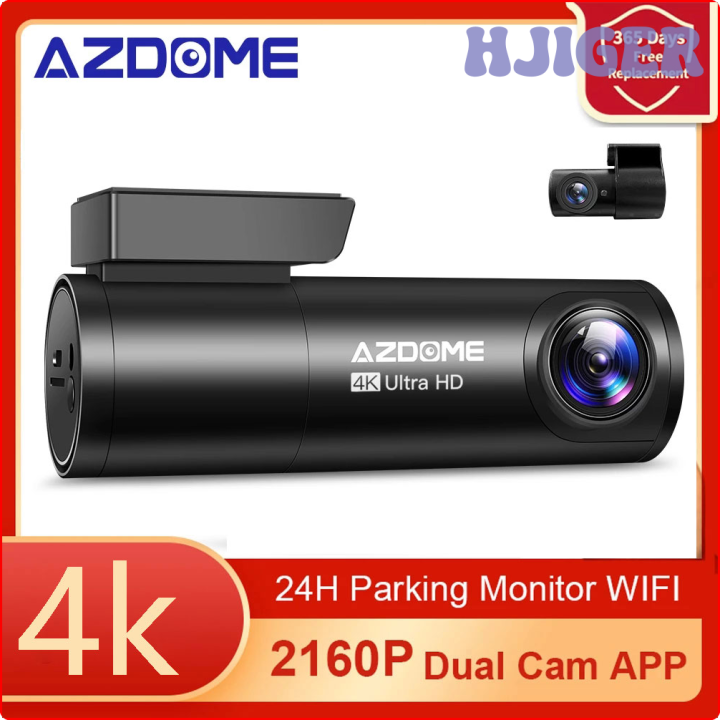 HJIGER AZDOME M300S 4K Car DVR Voice Control Dash Cam With GPS Wifi ...