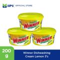 Winner Dishwashing Cream 200g Lemon [Bundle of 3]. 