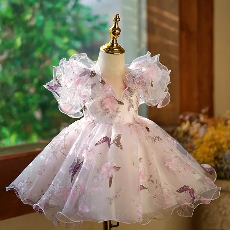 Girls' Dress Princess Dress Wedding Dress Tug Dress Flower Girl Birthday  Dress