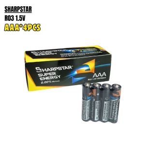 60pcs/box Sharpstar Super Energy Battery AA AAA R6P R03P Zinc Carbon Long Lasting Everyday Use