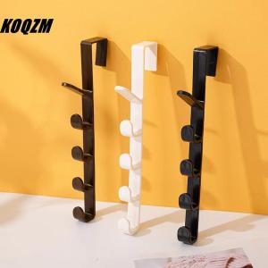 KOQZM Fivesegment Door Hook Coat Bag Towels Cap Hair Bands Seamless Holder Home Bedroom Storage Organization Plastic Pure Color Rack