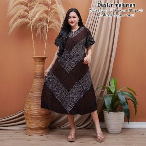Daster Terbaru bahan Twill rayon super premium kekinian lengan pendek Batik wanita pekalongan || dress midi gamis cod.