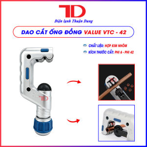 Dao Cắt Ống Đồng Value VTC-42 Cắt Ống Phi 6-42mm Dụng Cụ Cắt Ống Đồng Điện Lạnh Chuyên Dụng