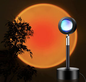 Sunset Lamp Sunset Projector 30W 180 Degree Rotation Sunset Light USB Sunset Glow Light Warm Romantic Visual Night Decorative Lights for Photo Vlog Background Bedroom Home Indoor Party