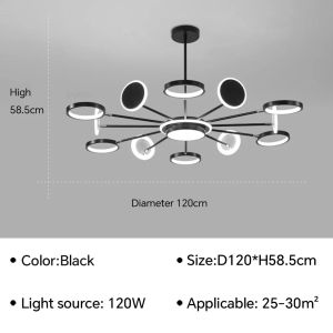 Ceiling Lights Nordic LED Ceiling Chandelier lamp For Living Room Bedroom Dining Room kitchen Remote Dimming Branch Chandelier Lighting Fixture