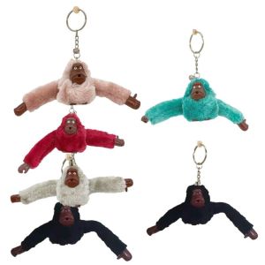 A4QUT จี้เล็กๆ กระเป๋าเสน่ห์ น่ารักน่ารักๆ ของเล่นยัดไส้นุ่ม พวงกุญแจรูปลิง ตุ๊กตาผ้าลิง จี้ห้อยกระเป๋า งานเลี้ยงแต่งงานปาร์ตี้ พวงกุญแจกอริลลา พวงกุญแจอุรังอุตังแขนยาว ของตกแต่งแขวน พวงกุญแจตุ๊กตาลิง พวงกุญแจรูปลิงขนกำมะหยี่