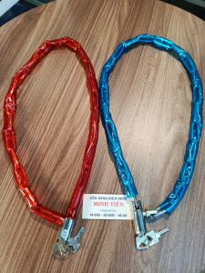 Ổ khóa dây xích bọc nhựa kích thước 1 mét