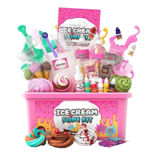 [SG Ready Stock]Slime Kit DIY Making Kit For Girls Boys Bubble Set Crystal Mud Safety/Ice Cream Squishy Toy with Box