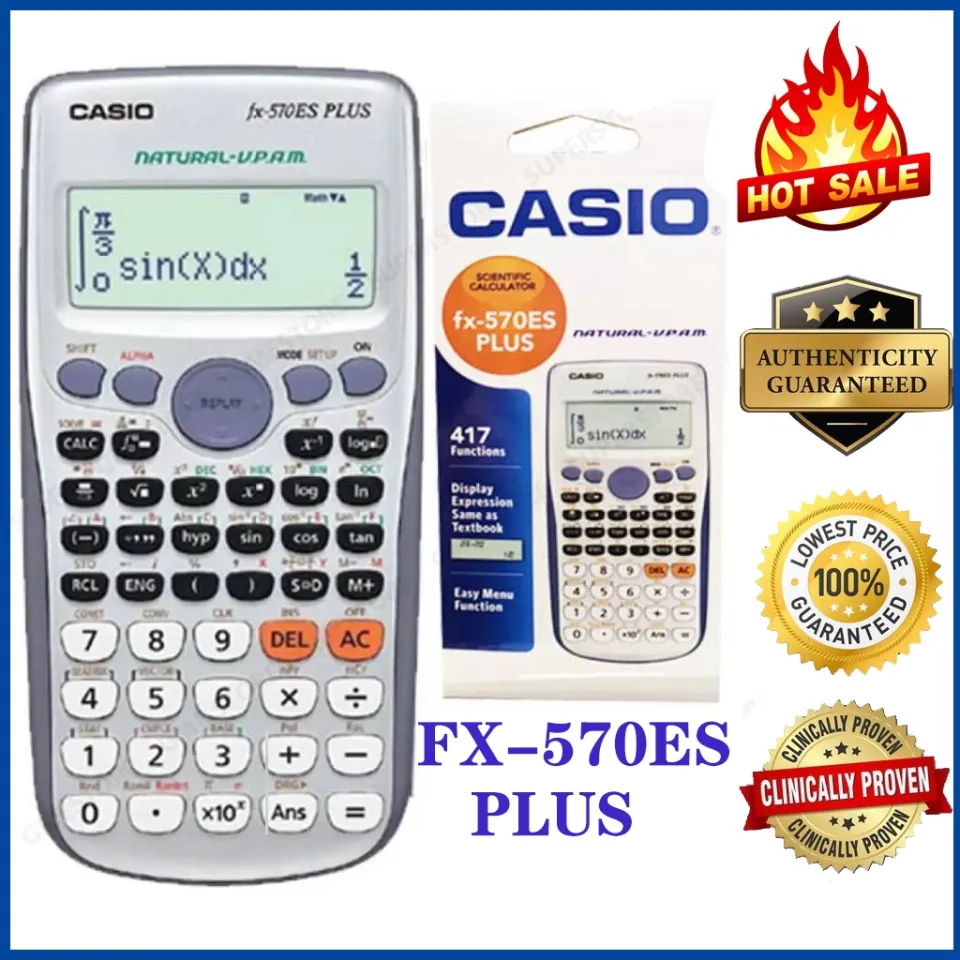 Casio Fx-570es Fx570es Plus 2-line Display Scientific Marix Vector  Calculations Calculator with 417 Functions Limited Edition. AD : :  Office Products