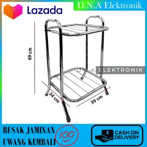 Rak Dispenser Galon 2 Susun Besi Dapur Serbaguna Rak Dispenser Rak Magic Com Stainless Steel